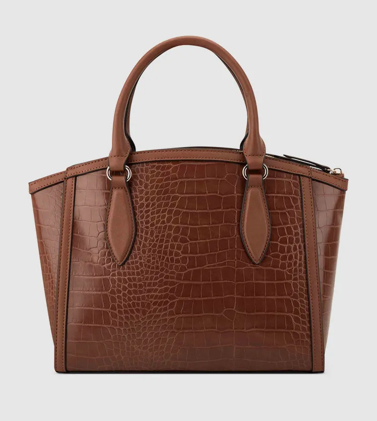 KYELLE JET SET SATCHEL BAG BROWN