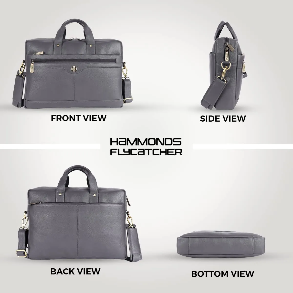Laptop Bag for Men - Genuine Leather Office Bag with Multiple Compartments - Fits 14-16 Inch Laptop