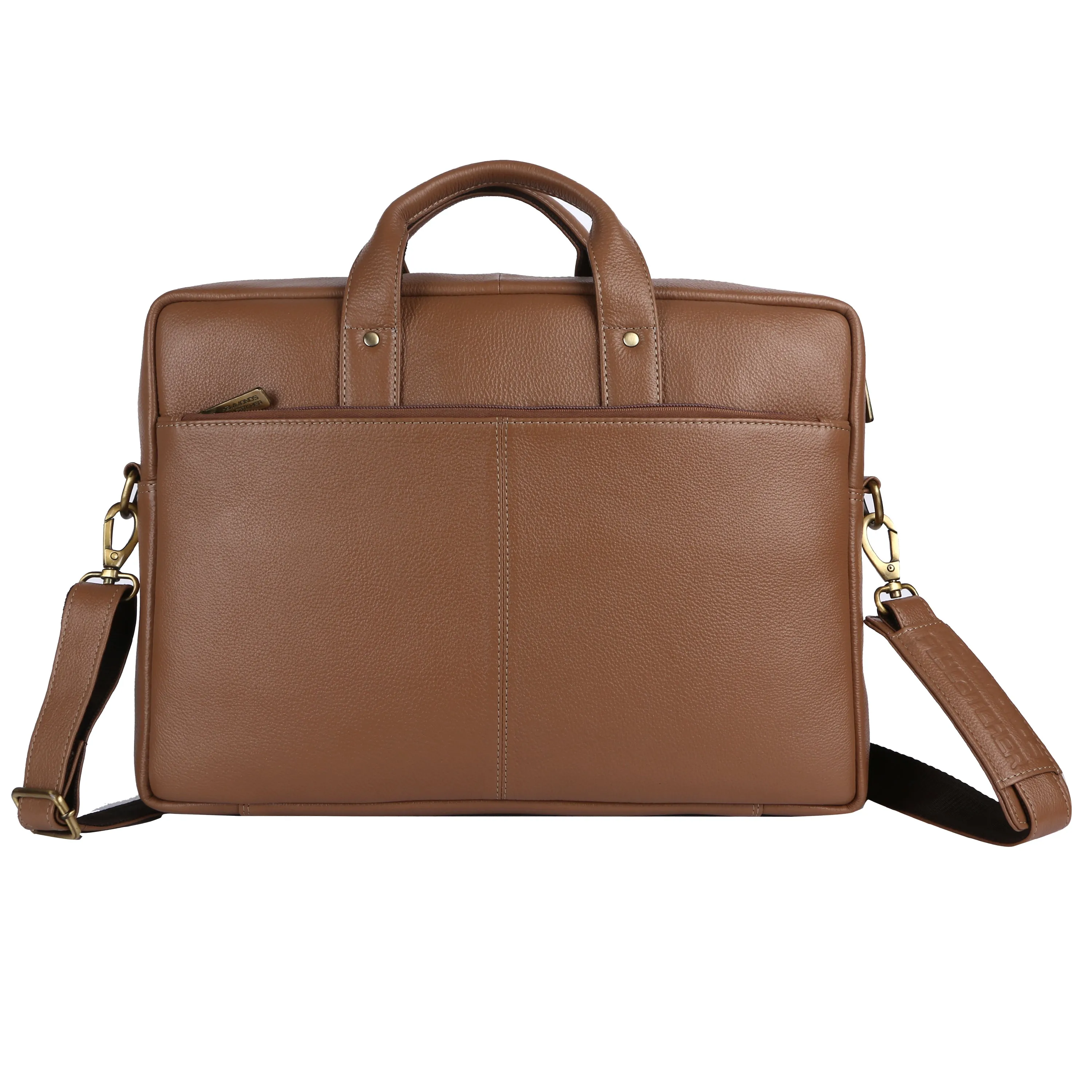 Laptop Bag for Men - Genuine Leather Office Bag with Multiple Compartments - Fits 14-16 Inch Laptop