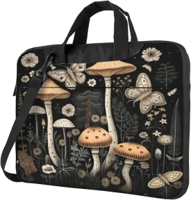 Laptop Case Bag Mushrooms Butterfly Briefcase Messenger Notebook Carrying Bag Case Sleeve For Women Men