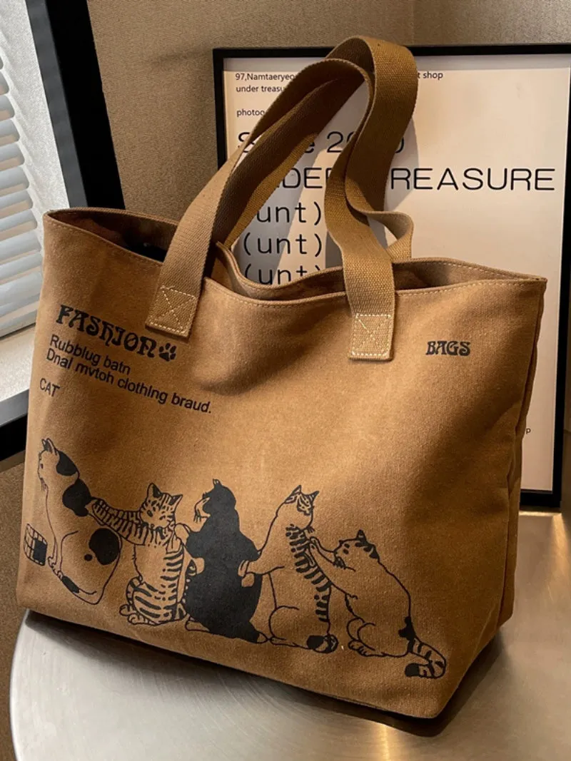 Large Capacity Canvas Tote Bag for Women