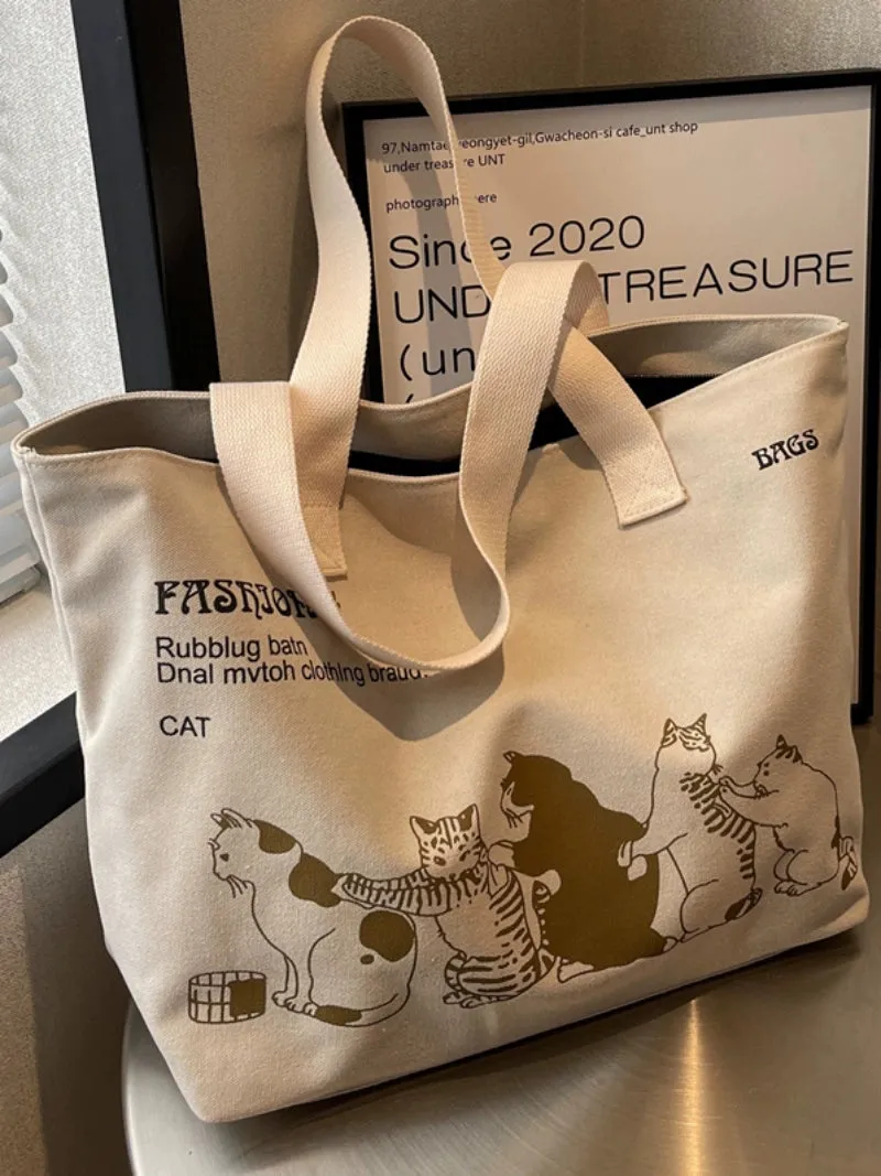 Large Capacity Canvas Tote Bag for Women