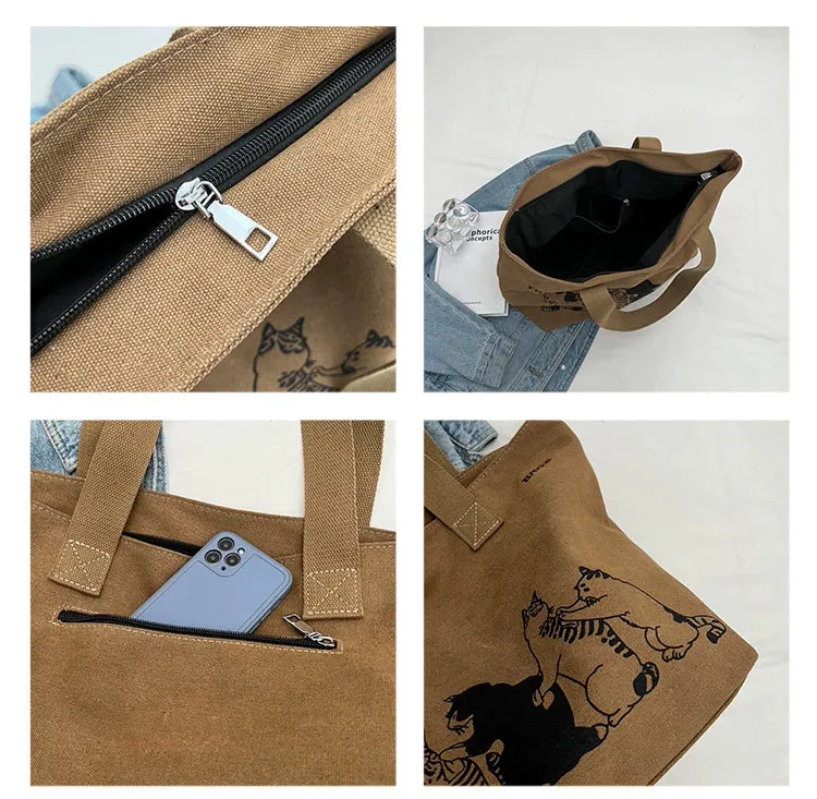 Large Capacity Canvas Tote Bag for Women