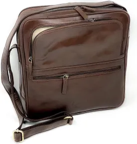 Leather Messenger Bag for Artists, 12x11.5 inches, Crossbody Style for Laptops, Briefcase Alternative, perfect for Creatives, Designers and Architects