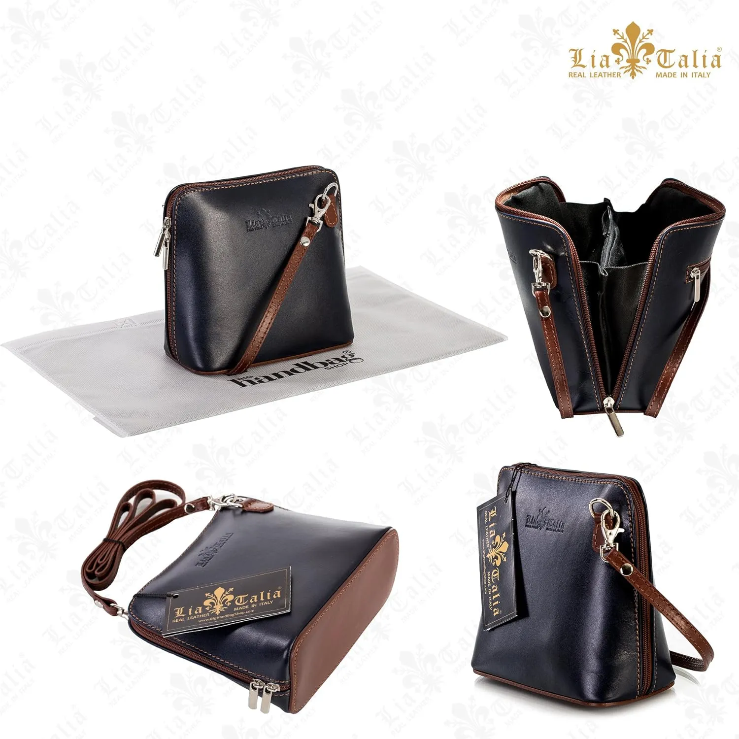 LiaTalia Genuine Italian Leather Small Crossbody Bag for Women  Handmade Mini Shoulder Purse from Florence Tuscany  Abby