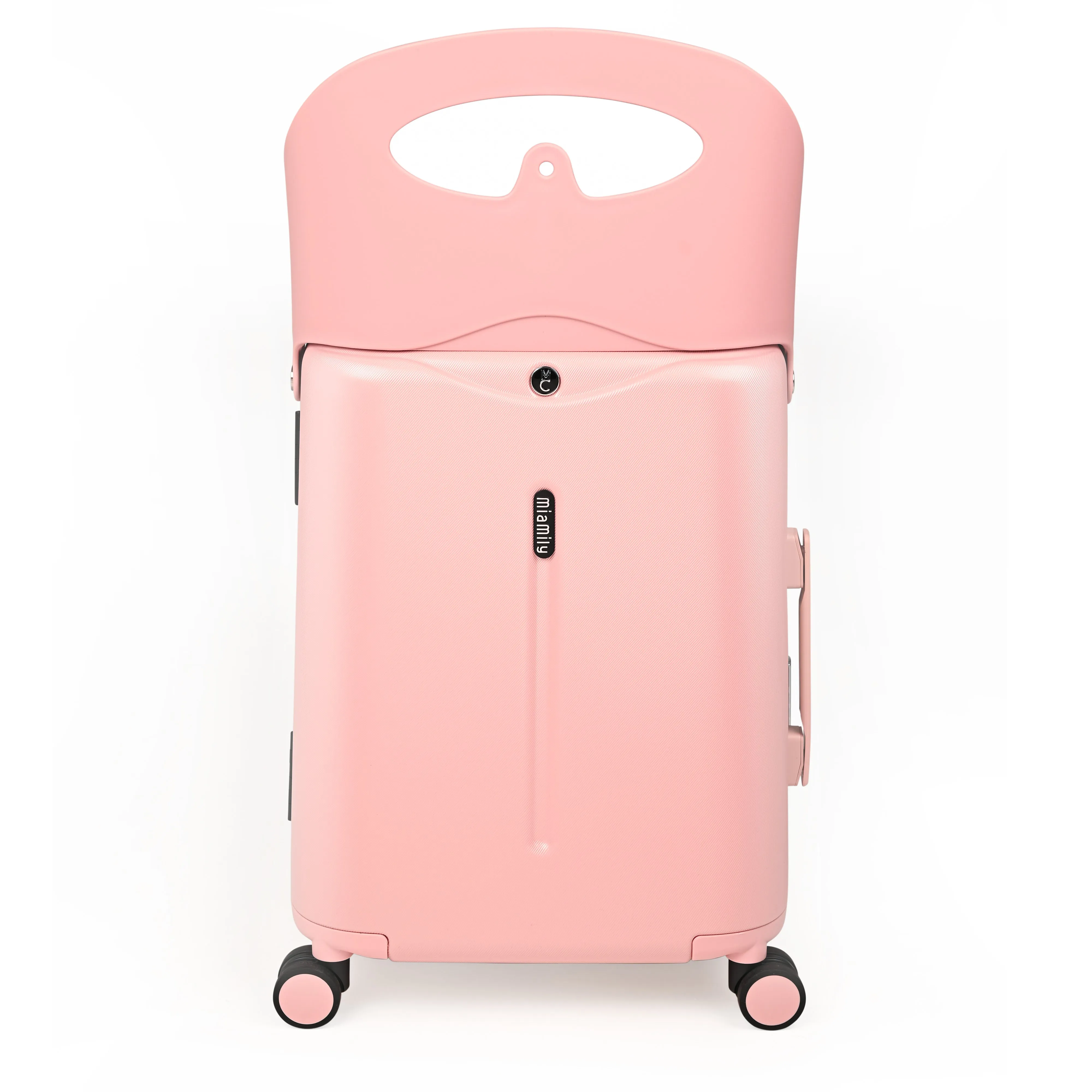 Miamily Dusty Pink Ride on Trolley Carry-on Luggage 18 inches