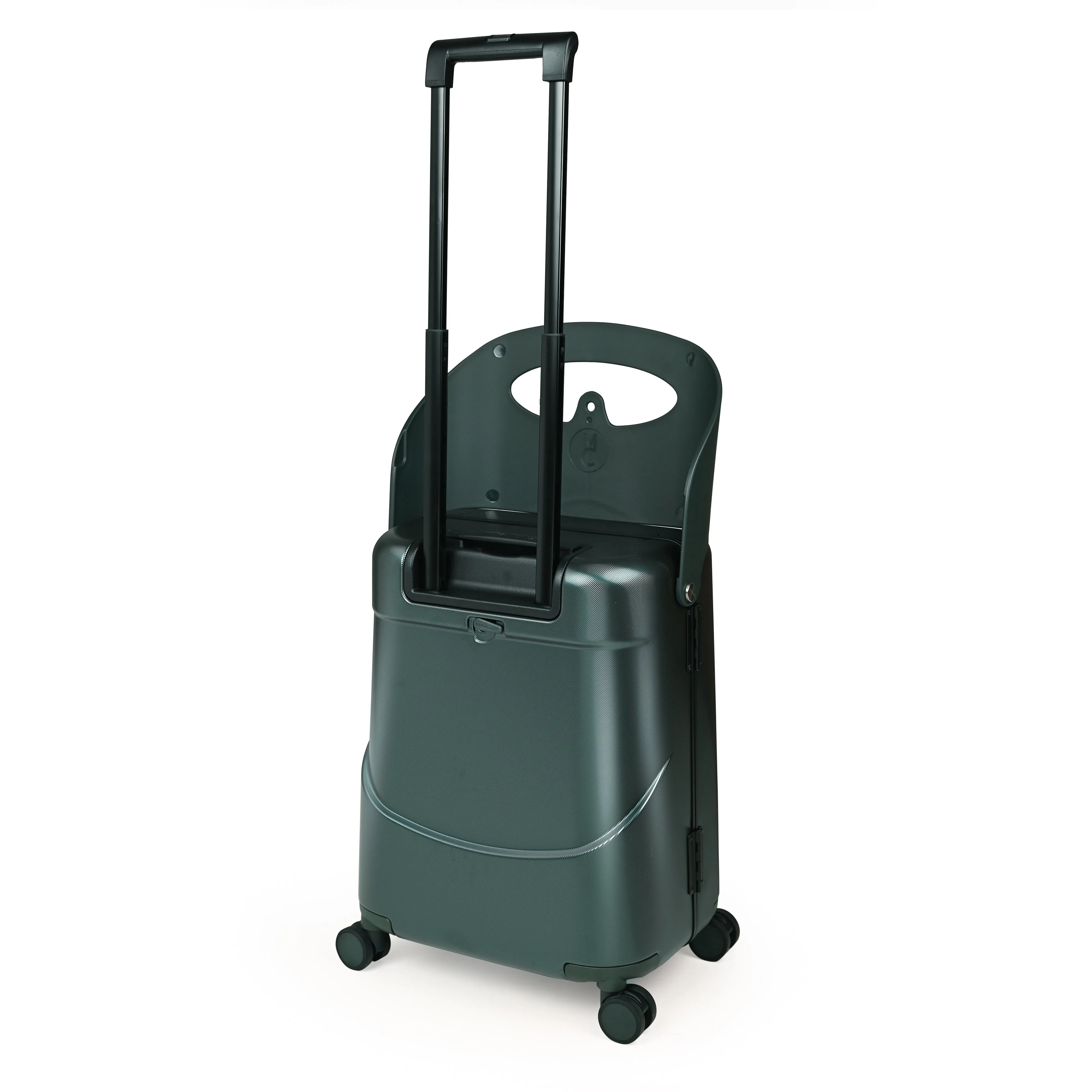 Miamily Forest Green Ride on Trolley Carry-on Luggage 18 inches