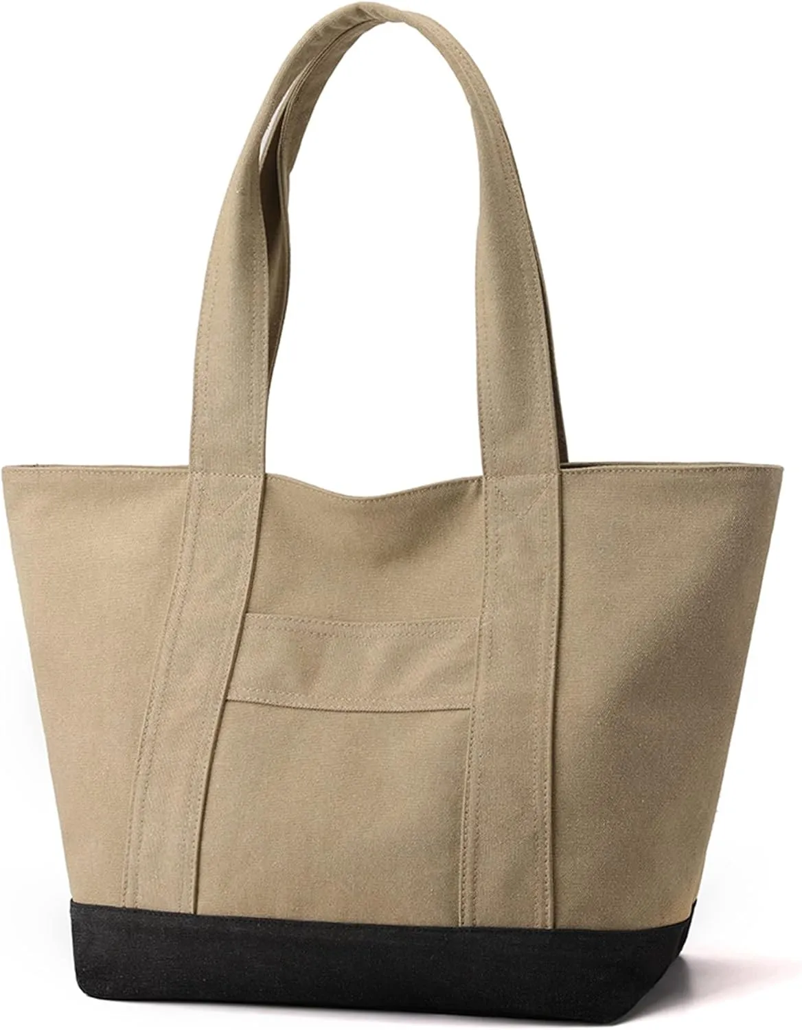 natyrlpog Canvas Tote Bag for Women A4 Large Capacity Handbag with Zipper Shoulder Hobo Bag for Shopping Travel Work