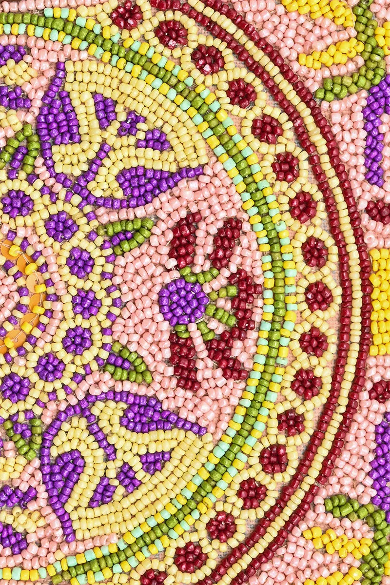 Nomad's Treasure Beaded Top Handle Bag