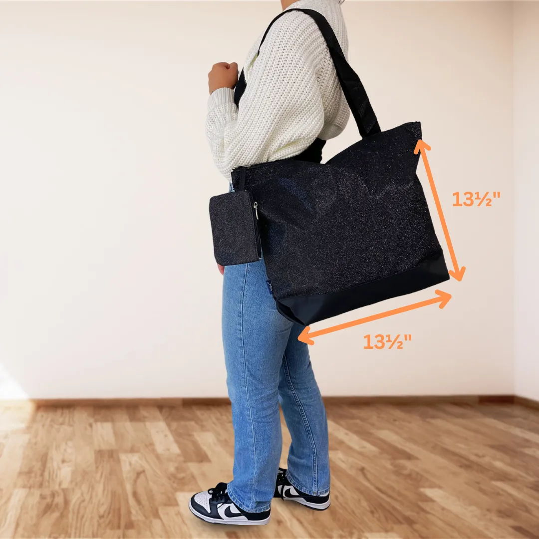 Red Glitter NGIL Canvas Tote Bag