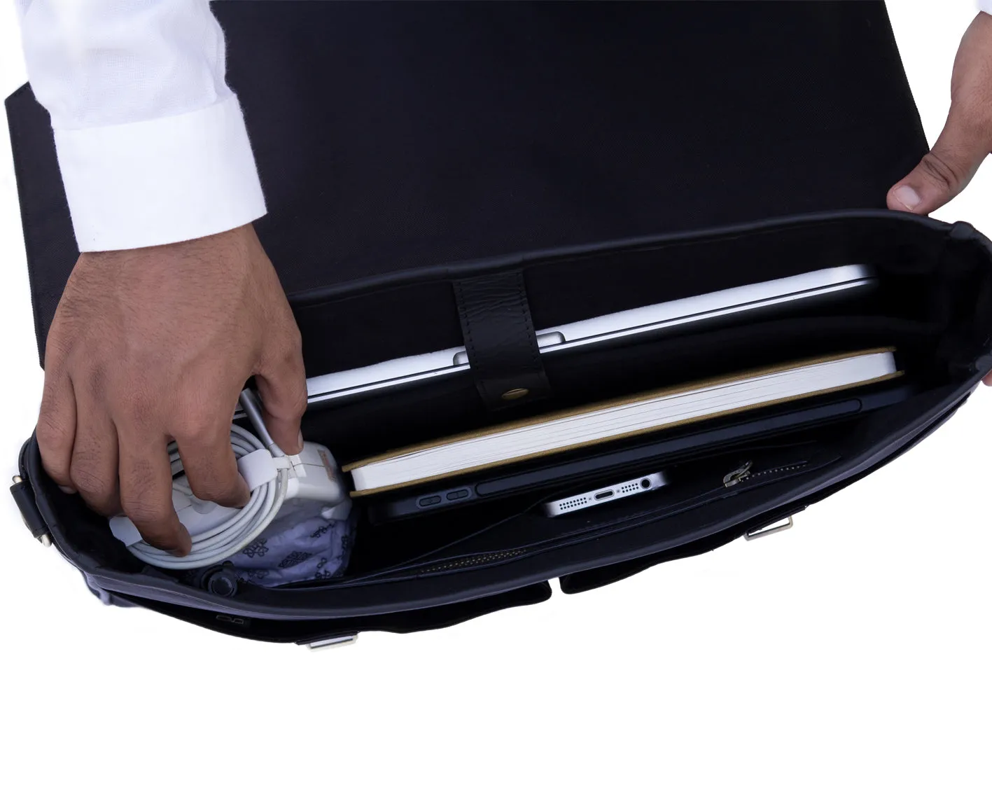 Retro Laptop Bag - Black