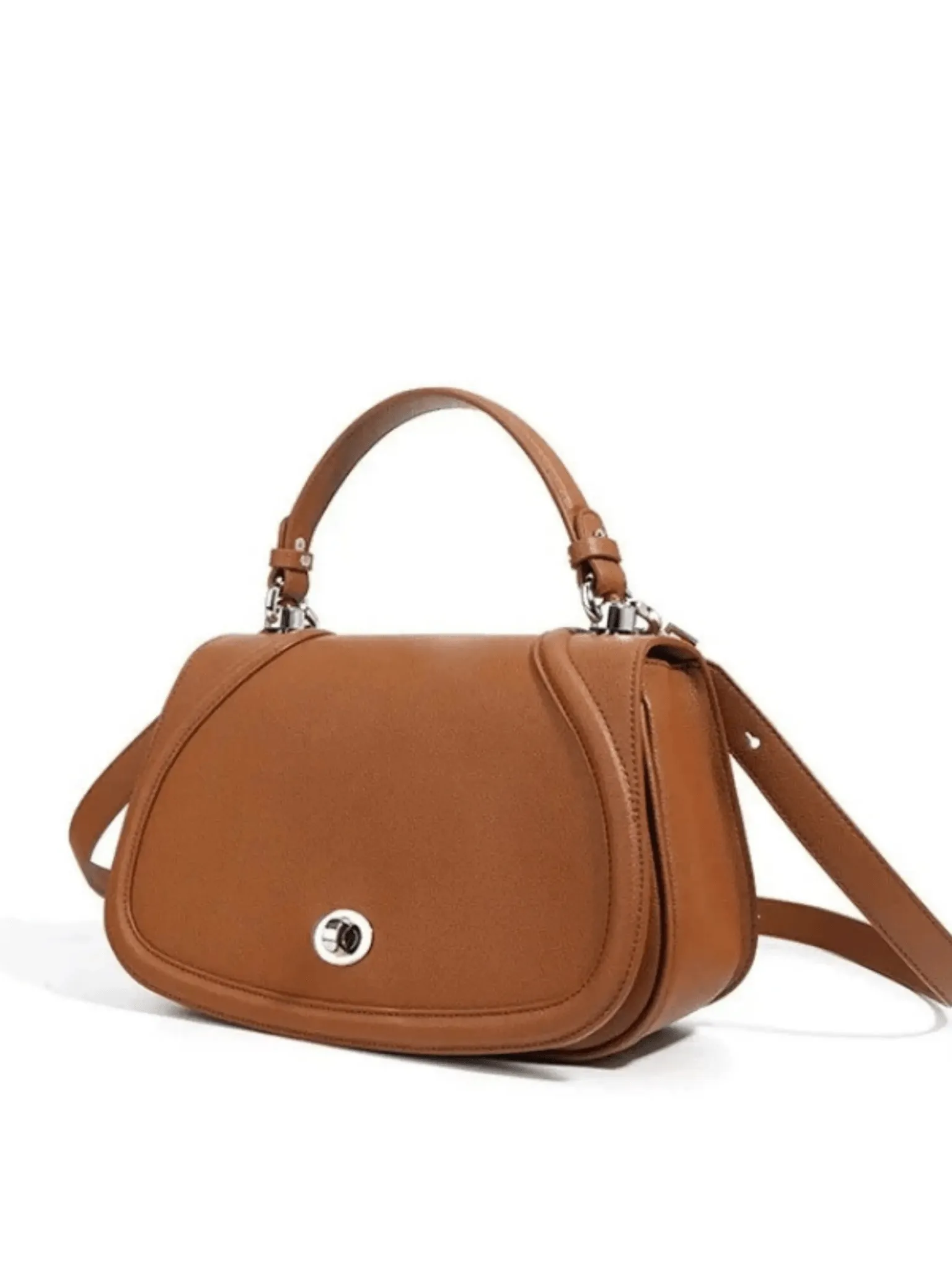 Scarlett | Elegant Structured Leather Satchel