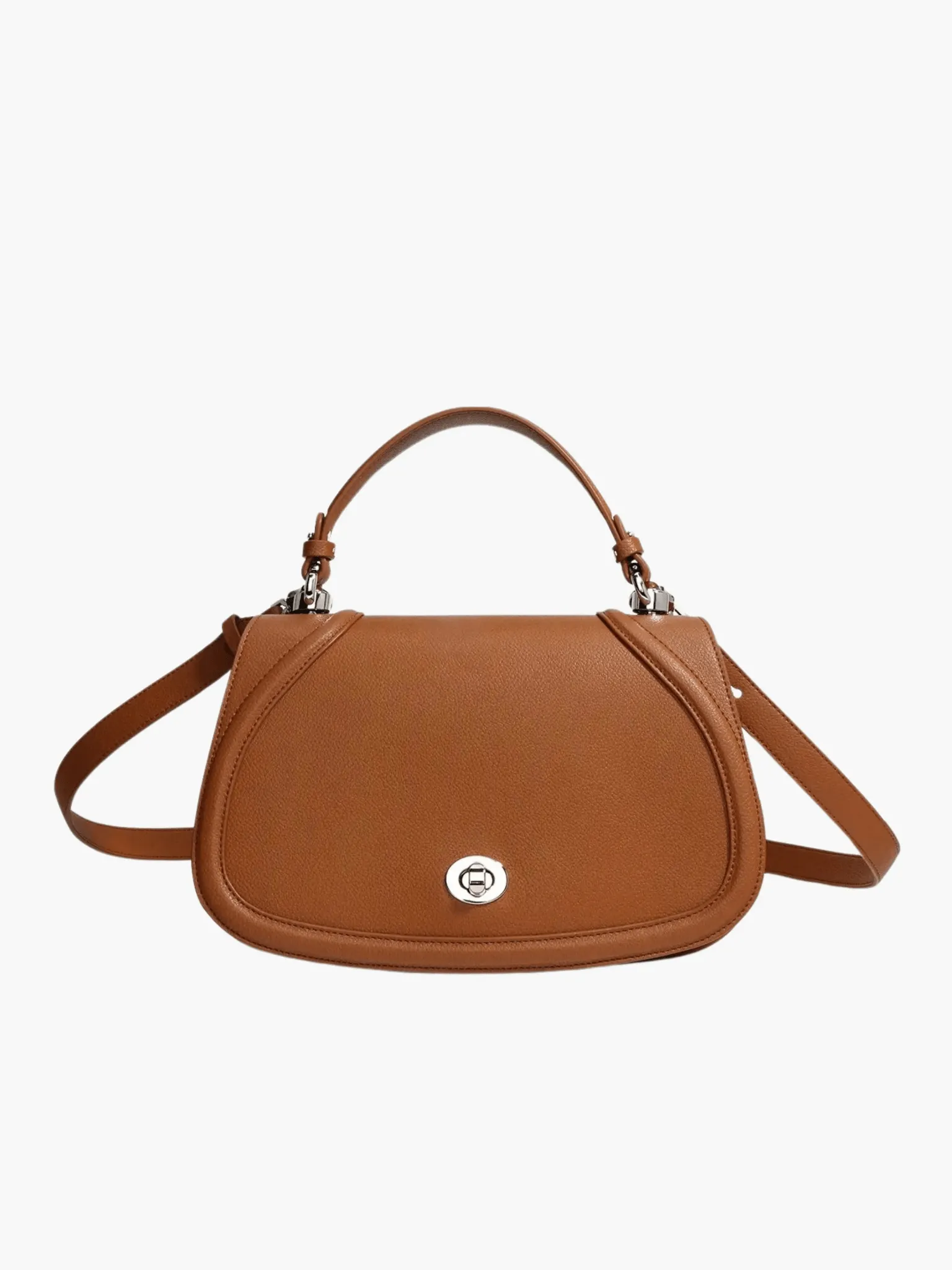 Scarlett | Elegant Structured Leather Satchel