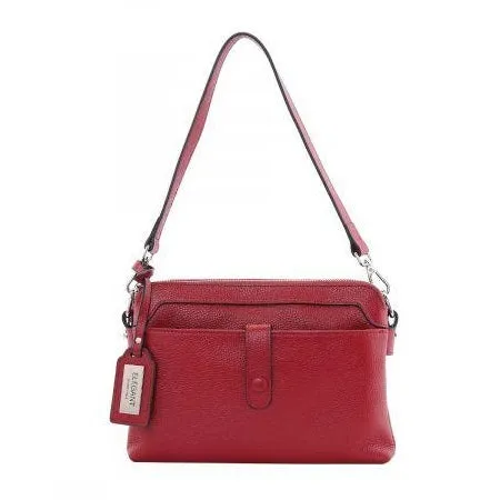 Serenade Hope Elegant Leather Handbag Red