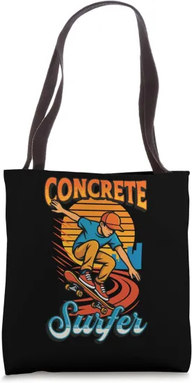 Skateboarding Concrete Surfer Skateboarder Tote Bag