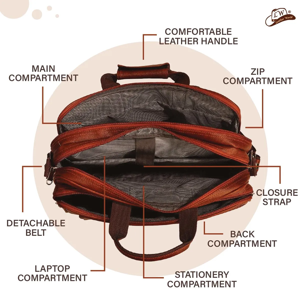 Stylish Unisex Leatherette Office Laptop Bag
