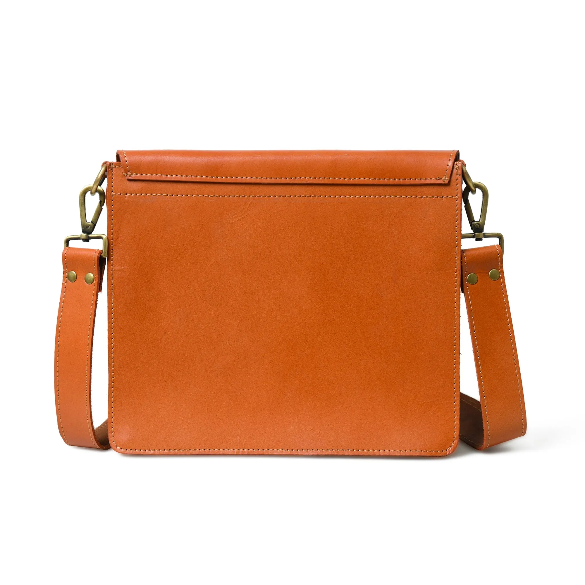 Tan Crossbody Messenger Bag