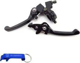 TC-Motor 7/8'' 22mm Alloy Folding Clutch Lever Perch Handle Brake for Chinese Pit Dirt Bike 50cc 70cc 90cc 110cc 125cc 140cc 150cc 160cc SSR CRF Coolster