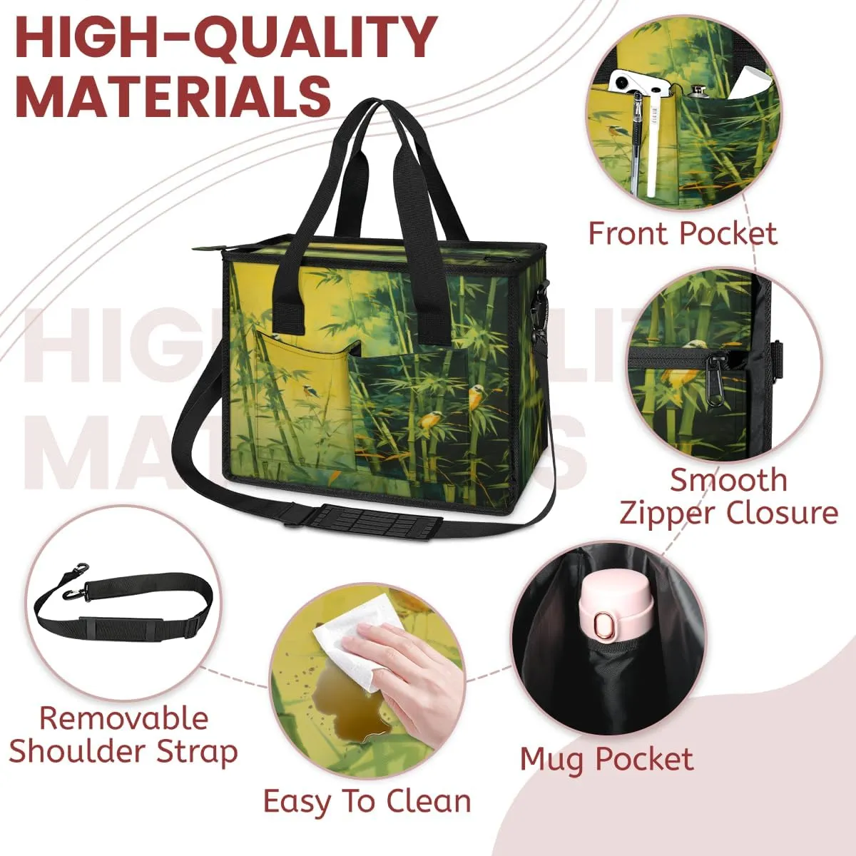 Tote Satchel Bag Set 3PCS for Women, Tote Briefcase Shoulder Handbag Purse Satchels