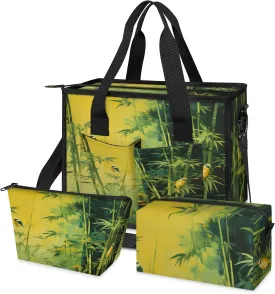 Tote Satchel Bag Set 3PCS for Women, Tote Briefcase Shoulder Handbag Purse Satchels