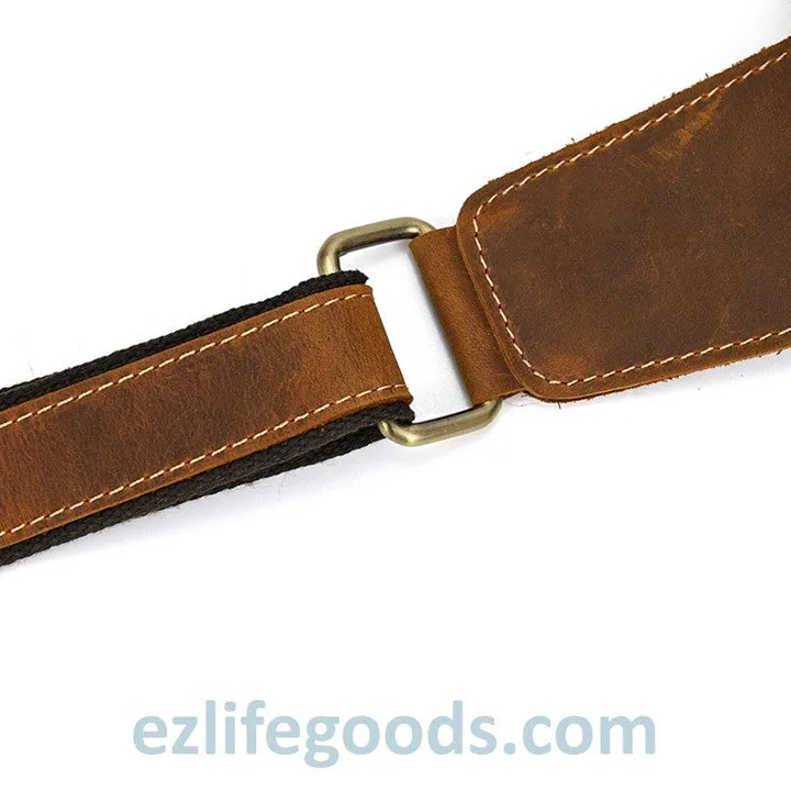 Unisex Cowhide Chest Sling Bag, Casual Crossbody Messenger Bag