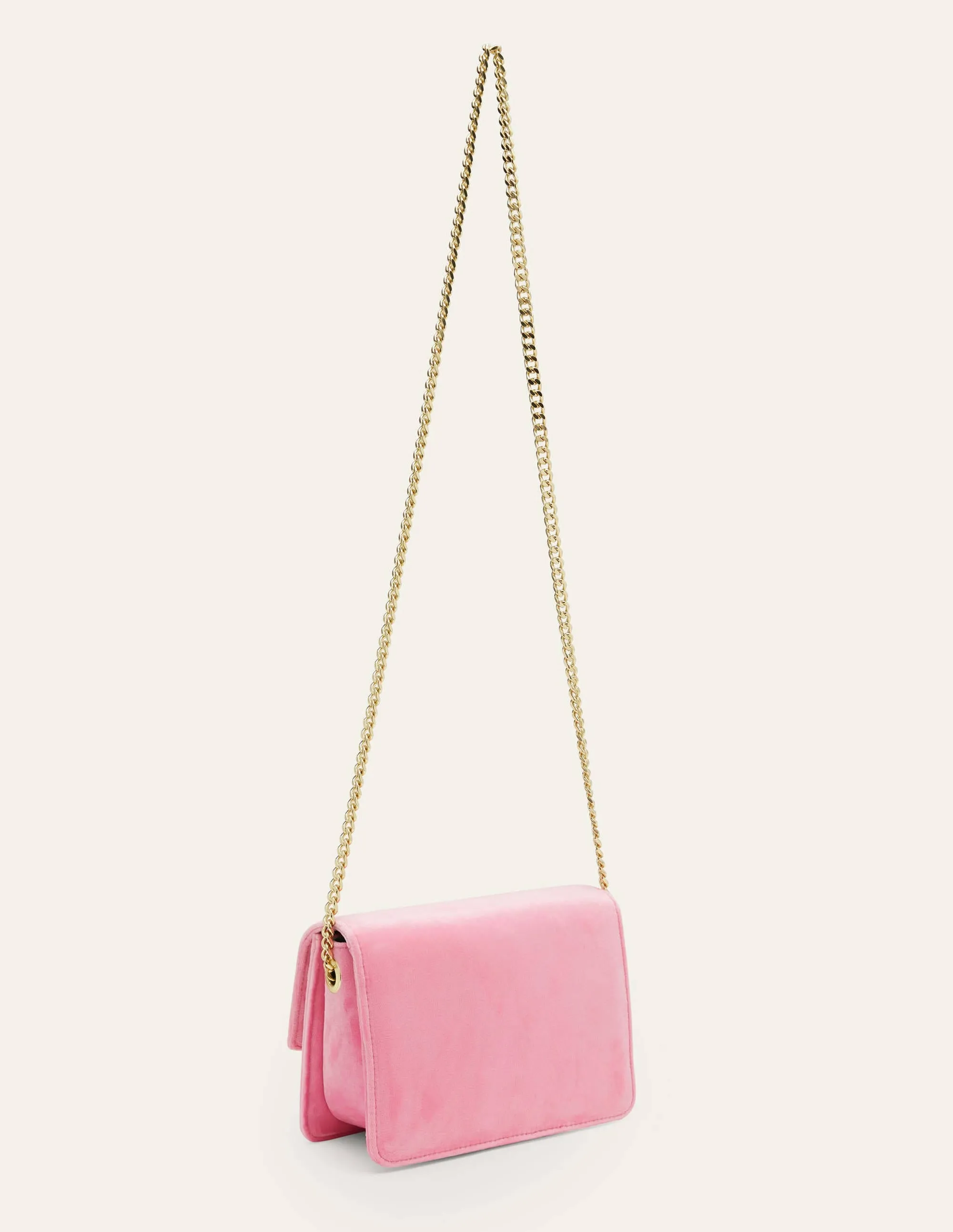 Velvet Tassel Crossbody Bag-Sachet Pink/Ming Green