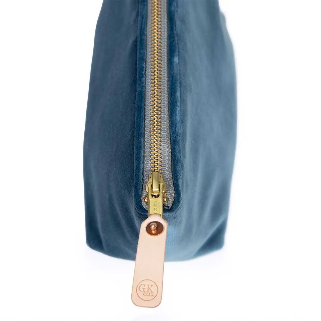 Velvet Travel Clutch-Ocean