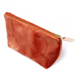 Velvet Travel Clutch-Papaya