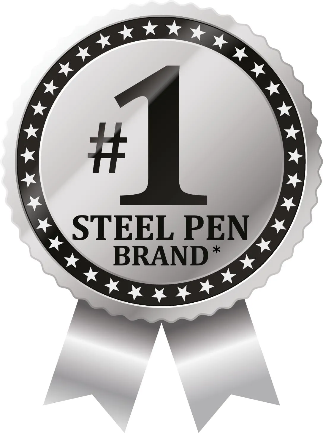 Zebra® F-301 Stainless Steel Retractable Ballpoint Pens, Fine Point, 0.7 Mm, Stainless Steel Barrel, Blue Ink, Pack of 2